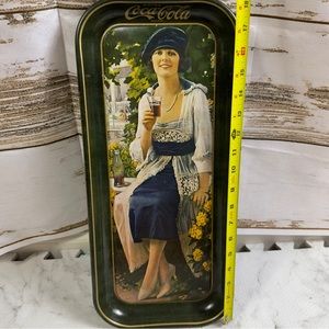Moody Coca Cola metal vintage themed tray for decor
